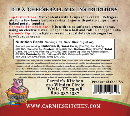 Carmie's Kitchen - Dip & Cheesecake Ball Mixes SALE