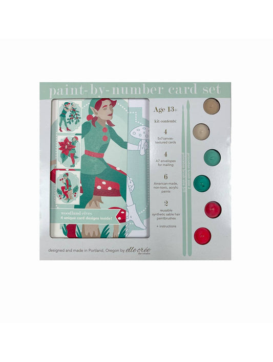 elle crée (she creates) - Woodland Elves Paint-by-Number Card Sets