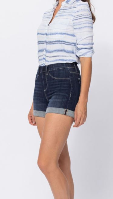 'Diane' High Waisted Pull On Shorts