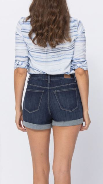 'Diane' High Waisted Pull On Shorts