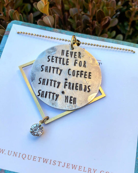 Unique Twist Jewelry - Never Settle Necklace