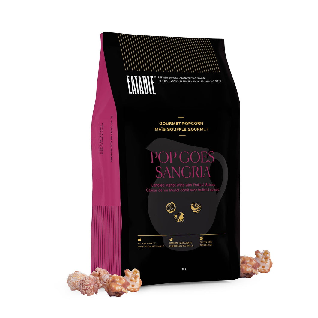 EATABLE Popcorn - Pop Goes Sangria (100g) Wine Infused Gourmet Popcorn