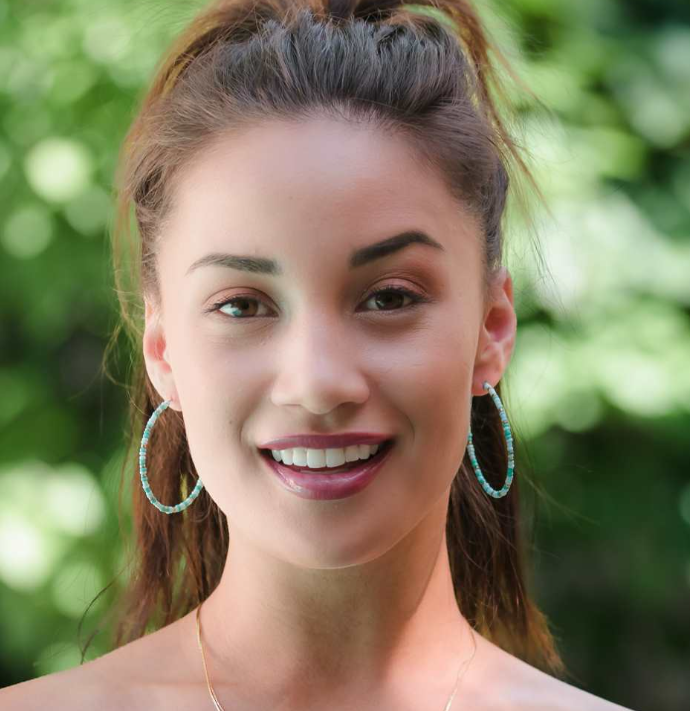 Hoop Earrings with Beads