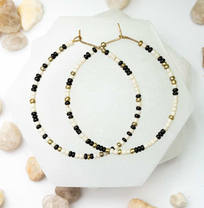 Hoop Earrings with Beads