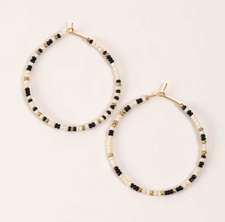 Hoop Earrings with Beads