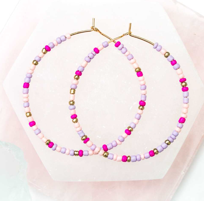 Hoop Earrings with Beads
