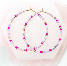 Load image into Gallery viewer, Hoop Earrings with Beads
