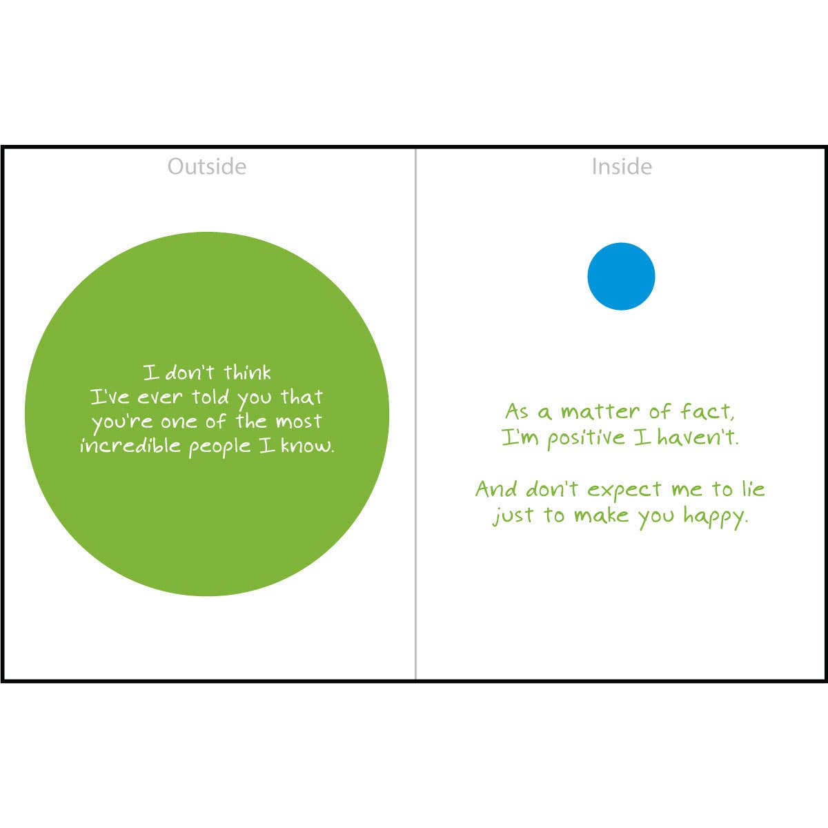 "Lie To Make You Happy" Greeting Card
