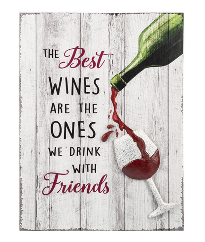 Pebble Happy Hour Wine Plaque