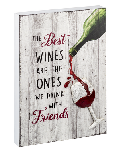 Pebble Happy Hour Wine Plaque