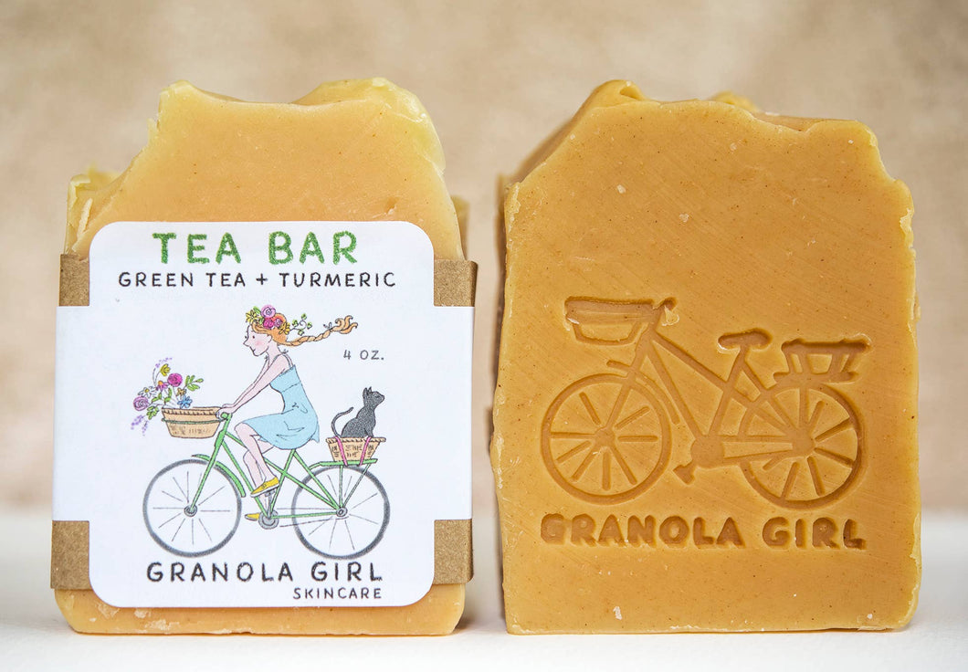 Granola Girl Skincare - Tea Bar Soap- Lemongrass, Green Tea & Turmeric