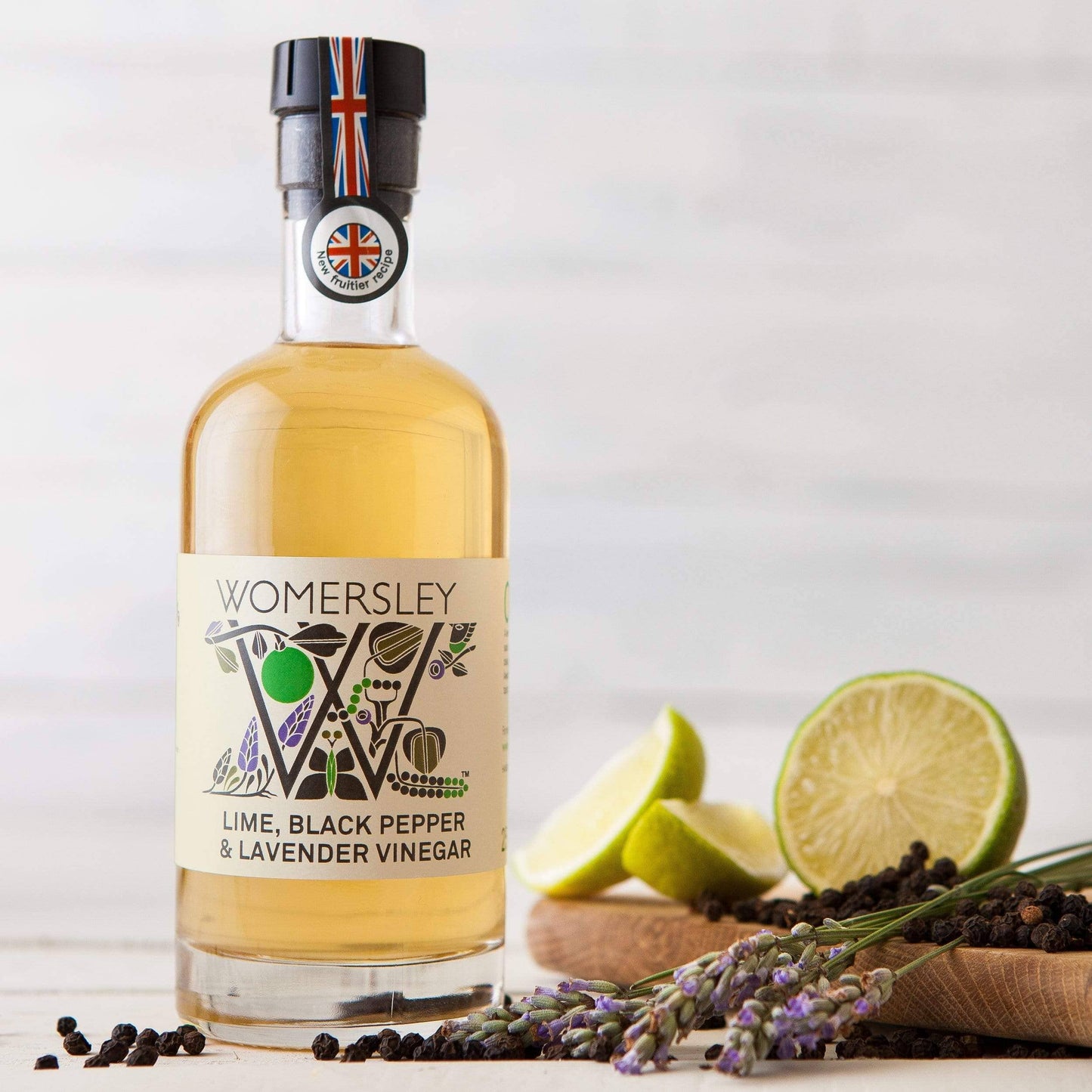 Womersley Foods - Lime, Black Pepper & Lavender Vinegar-SALE