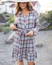 Load image into Gallery viewer, Favourite Button Up Plaid Dress SALE
