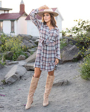 Load image into Gallery viewer, Favourite Button Up Plaid Dress SALE
