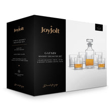 Load image into Gallery viewer, Gatsby Art Deco 7 Piece Whiskey Decanter and Glasses Set
