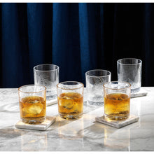 Load image into Gallery viewer, Gatsby Art Deco 7 Piece Whiskey Decanter and Glasses Set
