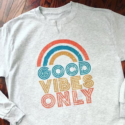 Good Vibes Only Long Sleeve Tshirt SALE