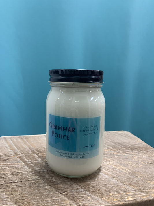 Grammar Police Candle