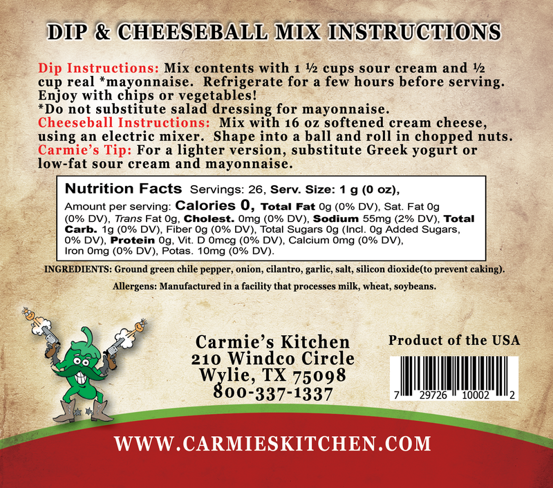 Carmie's Kitchen - Dip & Cheesecake Ball Mixes SALE
