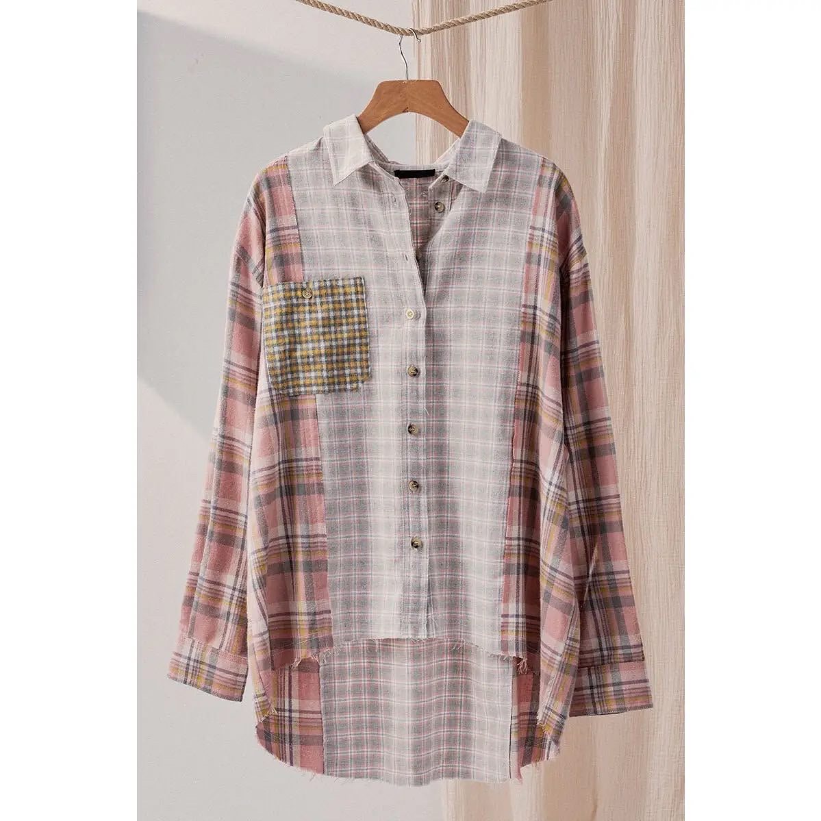 Plaid oversized shirt