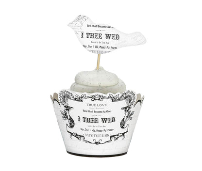 I Thee Wed Birds Cake Picks