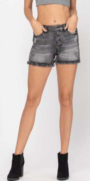 Fray Hem Cut Off Shorts