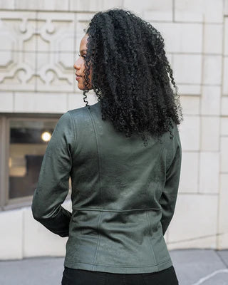 Leather Like Cafe Racer Jacket