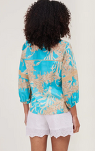 Load image into Gallery viewer, Leola Puff Sleeve Lace Trim Blouse
