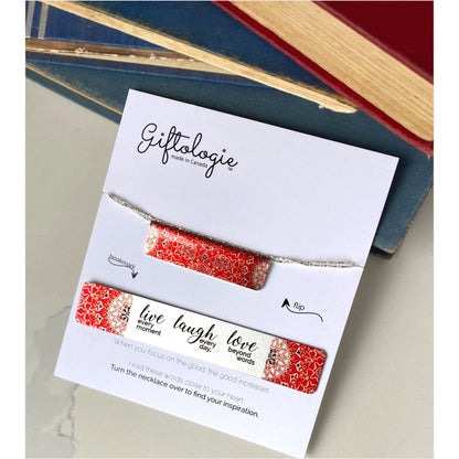 Bar Necklace and Bookmark Gift Set