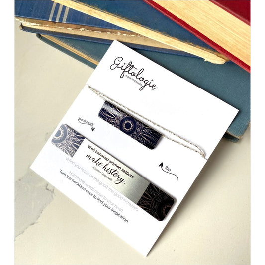 Bar Necklace and Bookmark Gift Set