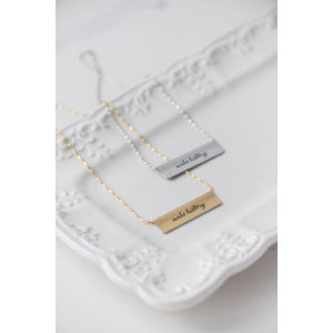 Bar Necklace and Bookmark Gift Set