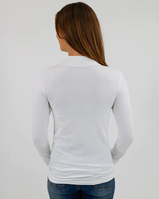 Mock Neck Long Sleeve Perfect Fit Top SALE