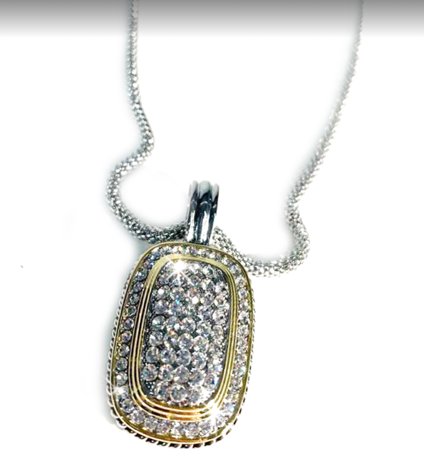 Necklace Solid Pave