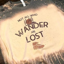 Load image into Gallery viewer, Not All Who Wander Bleached Tshirt
