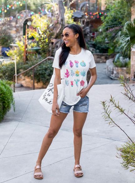 Patched Distressed Shorts