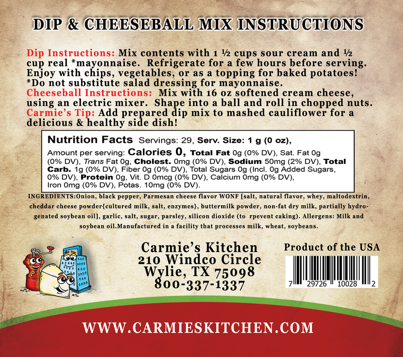Carmie's Kitchen - Dip & Cheesecake Ball Mixes SALE
