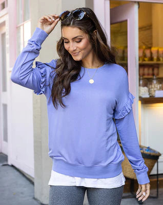 So Soft Ruffle Sleeve Pullover SALE