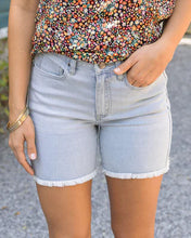 Load image into Gallery viewer, mel&#39;s fave denim shorts in light wash - non distressed
