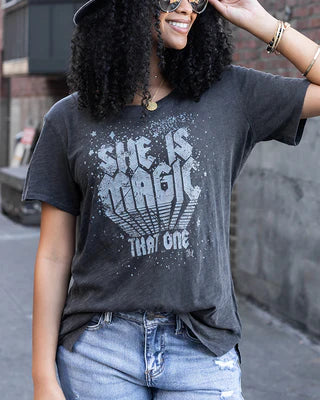 Washed & Worn Graphic Print Tunic Tee SALE