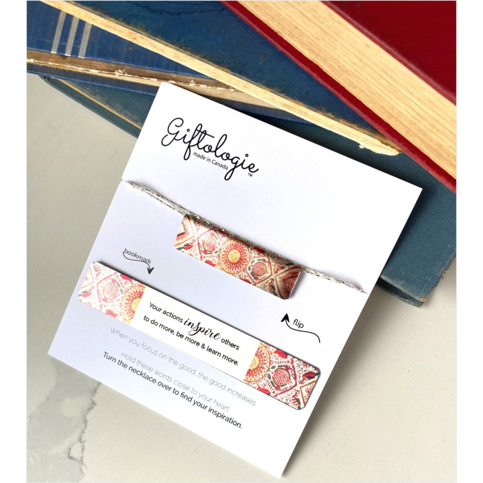 Bar Necklace and Bookmark Gift Set